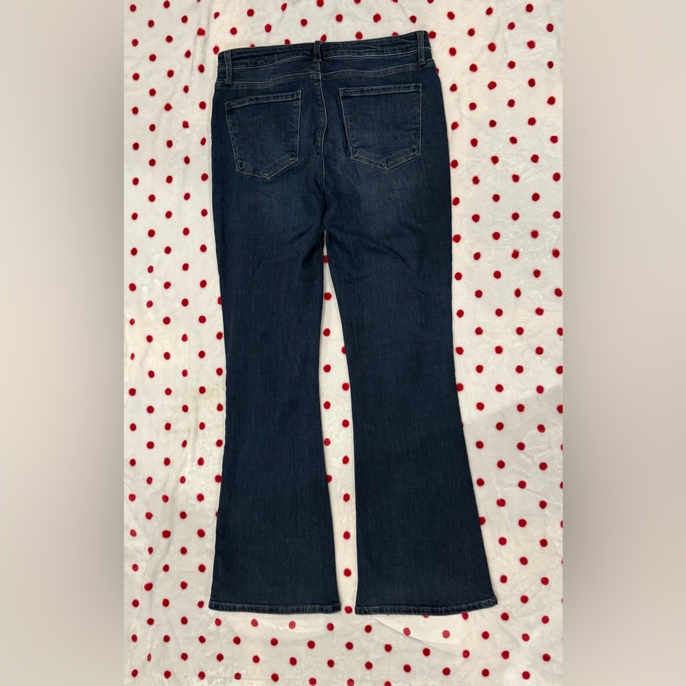 KUT from the Kloth Dark Blue High Rise “Fab Ab Ana” Flare Jeans - Picture 2 of 6